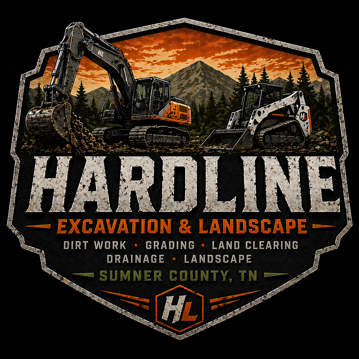 Hardline Excavation and Landscape logo